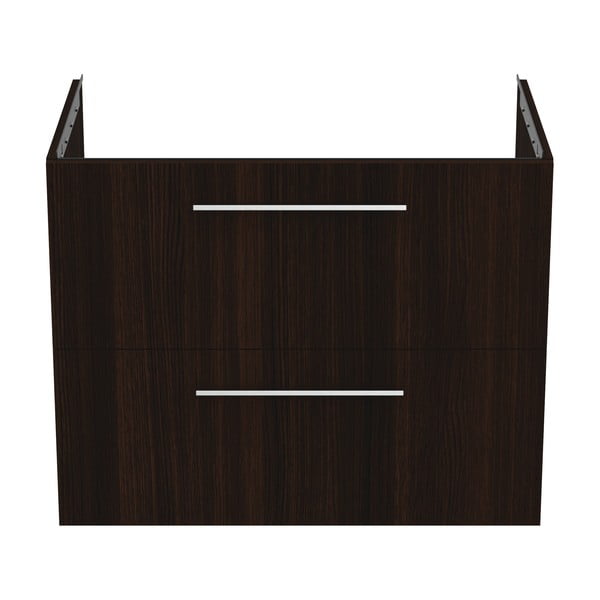 Tmavě hnědá závěsná skříňka pod umyvadlo v dekoru dubu 80x63 cm i.Life B – Ideal Standard