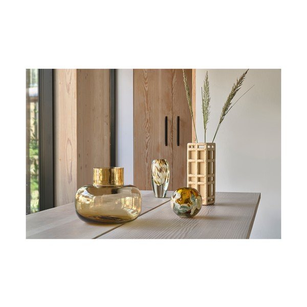 Oranžová skleněná ručně vyrobená váza (výška 21 cm) Otea – Villa Collection-image-3