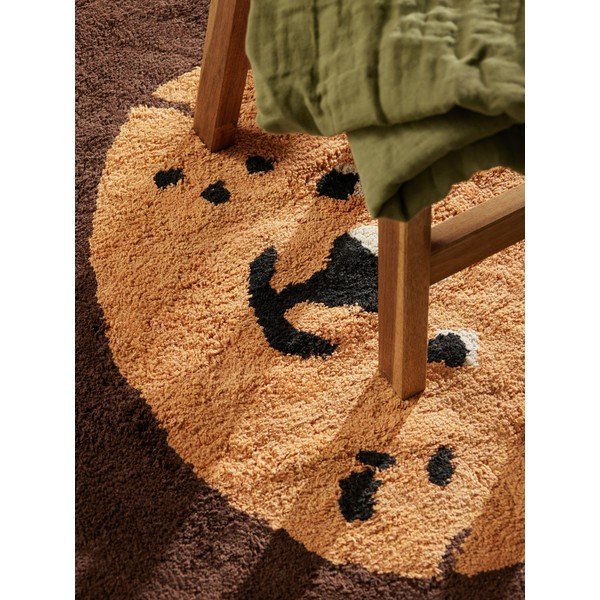 Oranžový/hnědý pratelný/ručně tkaný bavlněný dětský koberec 112x120 cm Snuggle Lea – Hanse Home-image-4