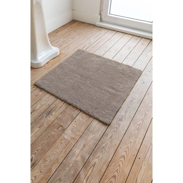 Hnědá bavlněná koupelnová předložka Tiseco Home Studio Luca, 60 x 60 cm-image-1