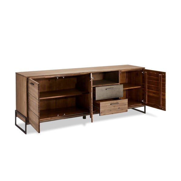 Hnědá komoda z masivního dřeva Furnhouse Mallorca, velká-image-3