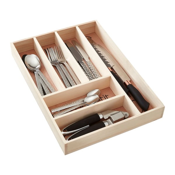 Dřevěný příborník do zásuvky v přírodní barvě 30 x 42 cm Bessan – Premier Housewares-image-1