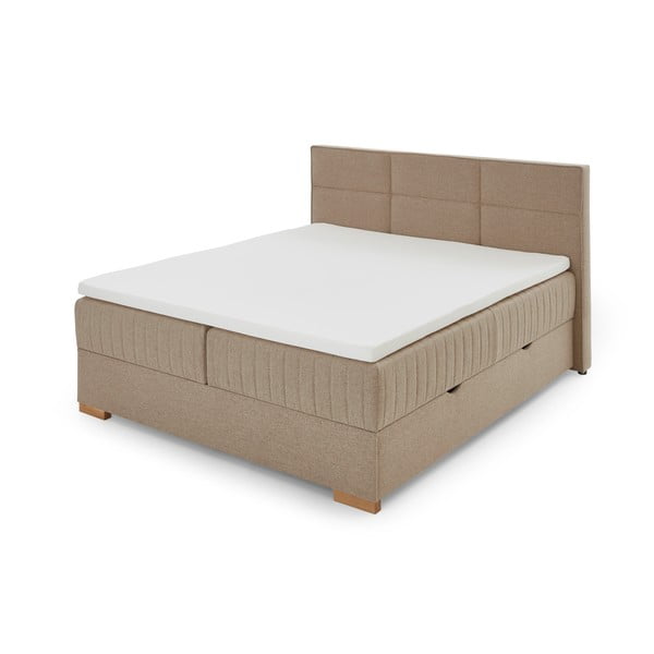 Béžová boxspring postel s úložným prostorem 180x200 cm Tambo – Meise Möbel