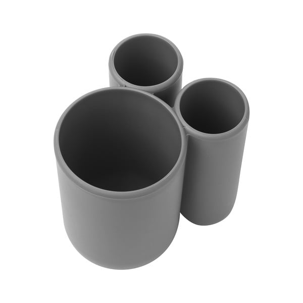 Šedý plastový kelímek na zubní kartáčky Touch – Umbra-image-4
