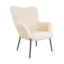 Krémové křeslo z umělé kožešiny Glasgow – Bonami Essentials