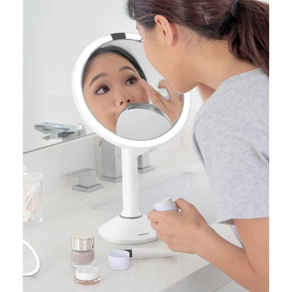 Kosmetické zvětšovací zrcadlo s osvětlením (5x) ø 20 cm Sensor Trio – simplehuman-image-1