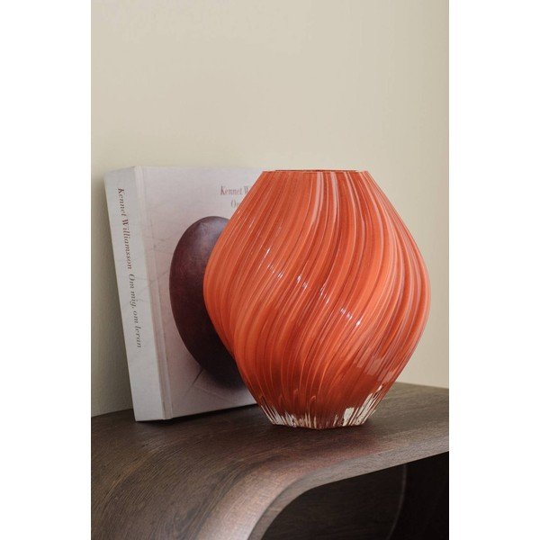 Ručně vyrobená váza v cihlové barvě (výška 23 cm) Selma – Ellos Home-image-1