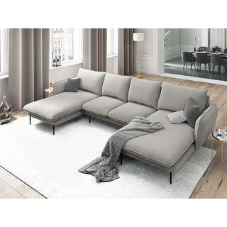 Světle šedá pohovka do "U" Cosmopolitan Design Vienna