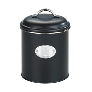 Černá úložná dóza se vzduchotěsným uzavíráním Wenko Nero, objem 1,6 l
