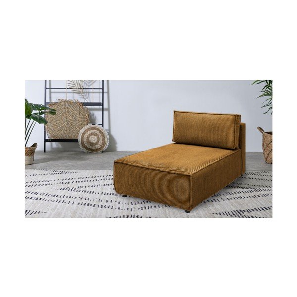 Variabilní manšestrový modul pohovky v hořčicové barvě Nihad modular – Bobochic Paris-image-1