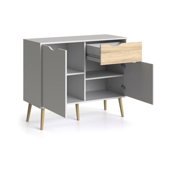 Bílá komoda Tvilum Oslo, 99 x 82 cm-image-4