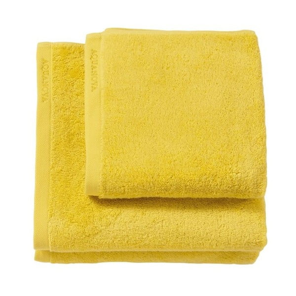 Žlutý ručník z egyptské bavlny Aquanova London, 55x100 cm