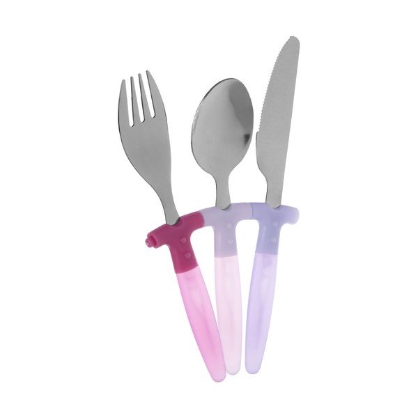 3dílná sada dětského příboru z nerezové oceli Premier Housewares Rainbow-image-1