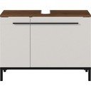 Šedobéžová skříňka pod umyvadlo v dekoru ořechu 80x59 cm Yonkers - Germania