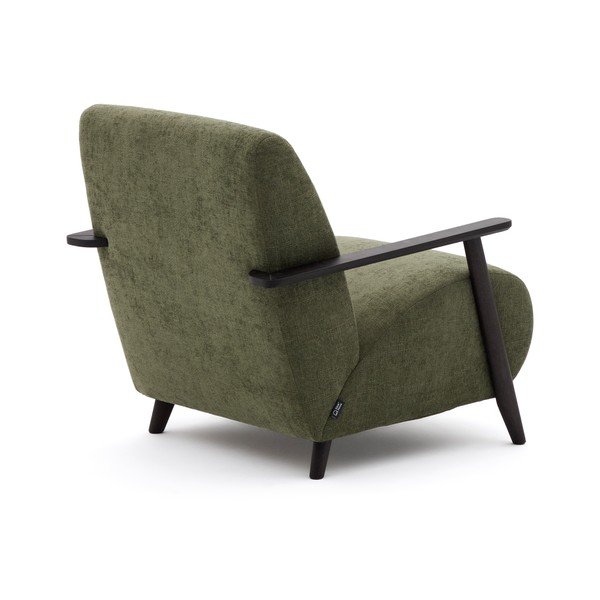 Zelené žinylkové křeslo Meghan – Kave Home-image-3