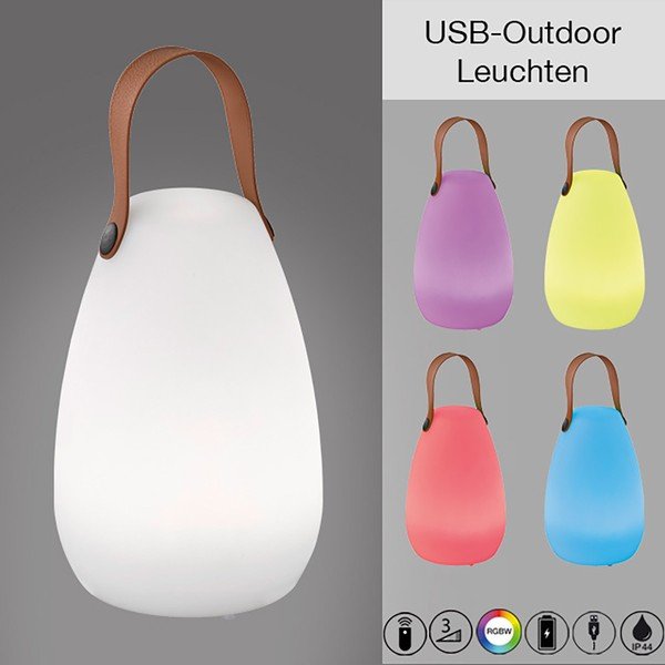 Bílo-hnědá LED stolní lampa (výška 26 cm) Ruby – Fischer & Honsel-image-2