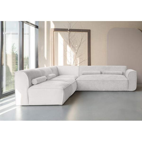 Krémová rohová pohovka (levý roh) Flex Felix – Miuform-image-1