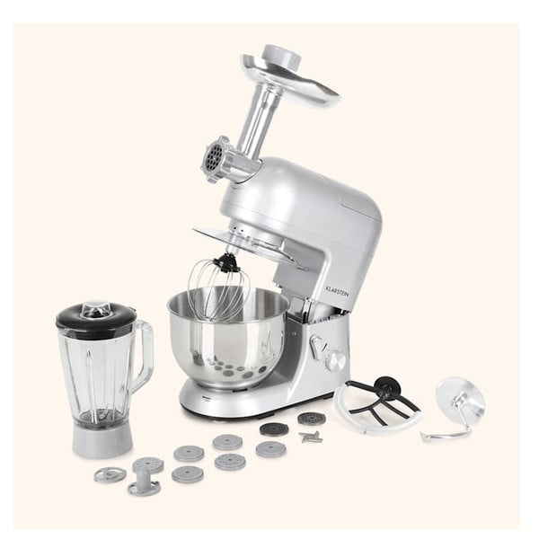 Šedý multifunkční kuchyňský robot Klarstein Lucia Argentea-image-1