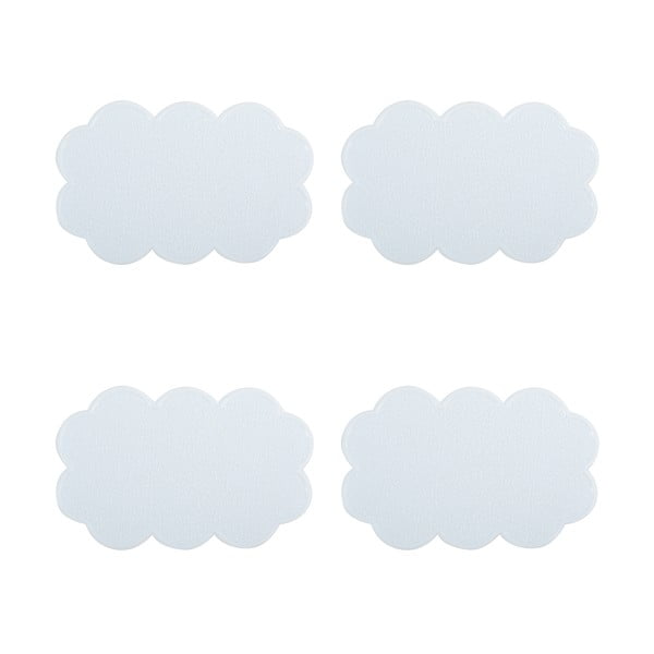 Dětské protiskluzové podložky v sadě 4 ks do vany 9x14,5 cm Nuages – MSV