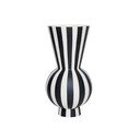 Bílá/černá ručně vyrobená váza z kameniny (výška 28 cm) Toppu – OYOY Living Design