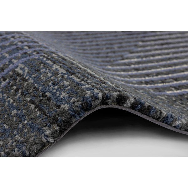 Tmavě modrý vlněný koberec 100x180 cm Shades – Agnella-image-2