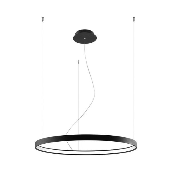 Černé hliníkové LED závěsné svítidlo ø 78 cm RIO – Thoro