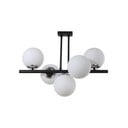 Černo-bílé stropní svítidlo se skleněným stínidlem ø 15 cm Sail – Squid Lighting