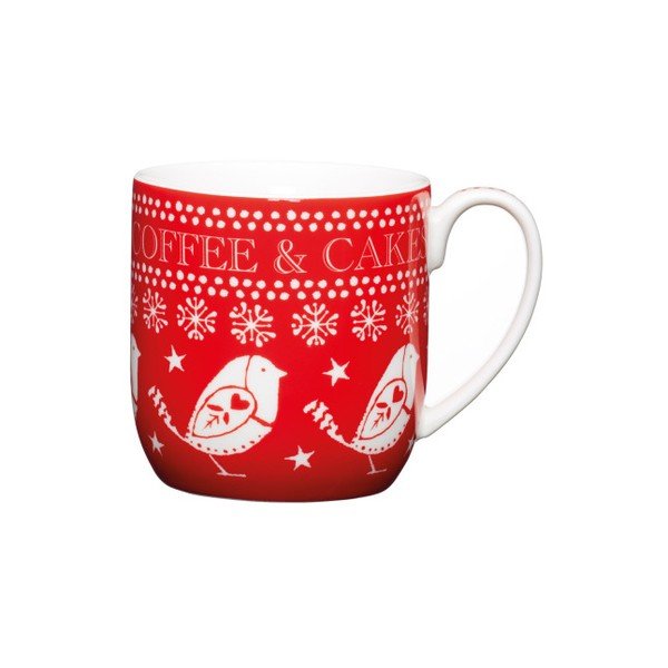 Červený hrnek Kitchen Craft Robin