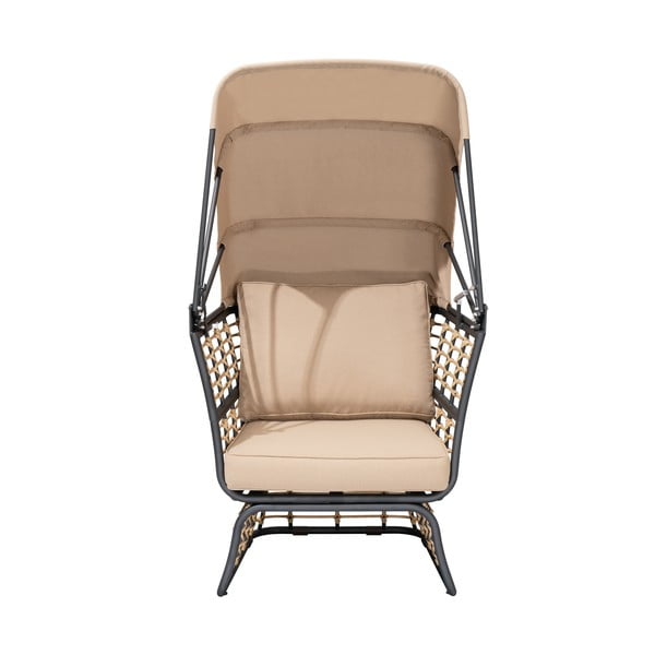 Béžové kovové zahradní křeslo Paros – Garden Pleasure-image-3