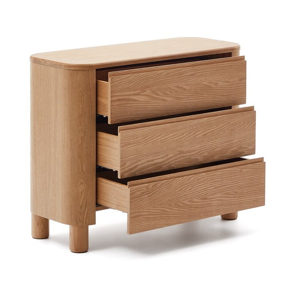 Komoda v dekoru jasanu v přírodní barvě 120x80x40 cm Salaya – Kave Home-image-3