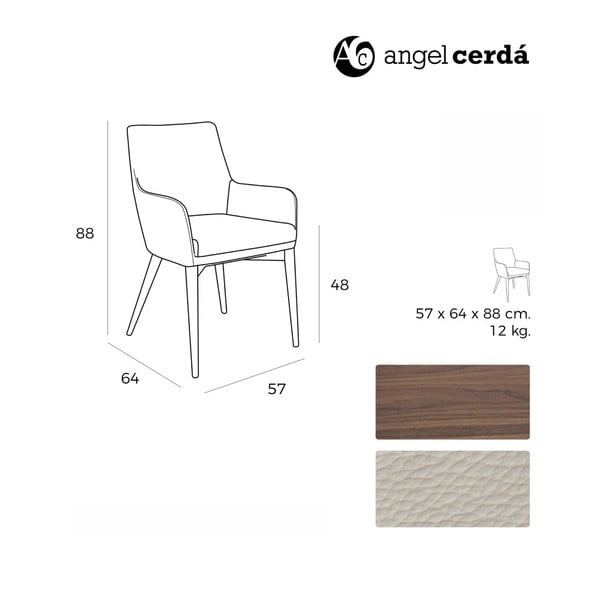 Bílá jídelní židle Ángel Cerdá Yadira-image-3