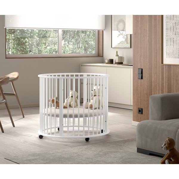 Bílá dětská ohrádka z bukového dřeva 90x90 cm Dino – Vipack-image-1