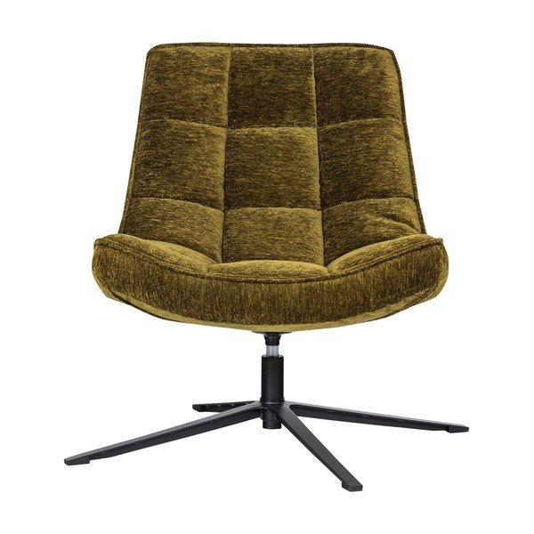 Zelené otočné žinylkové křeslo Maudi – WOOOD-image-2