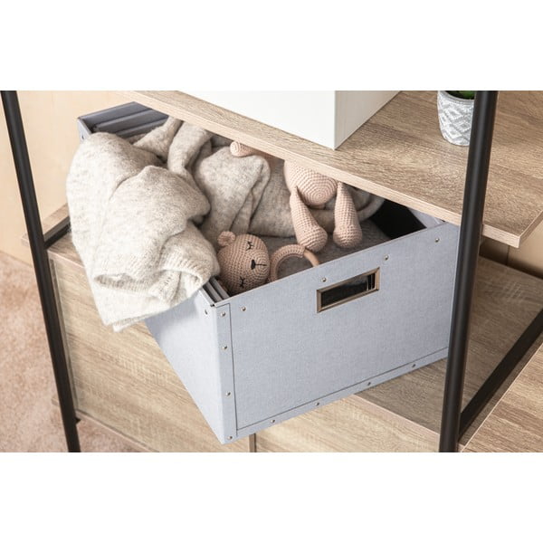 Světle šedé kartonové úložné boxy v sadě 3 ks Ture – Bigso Box of Sweden-image-2