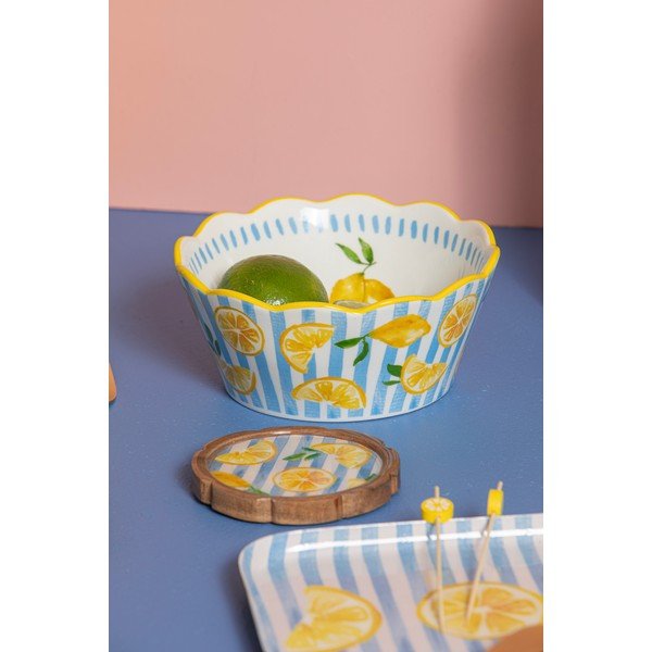 Žlutá/světle modrá mísa ø 16 cm Capri – Ladelle-image-1