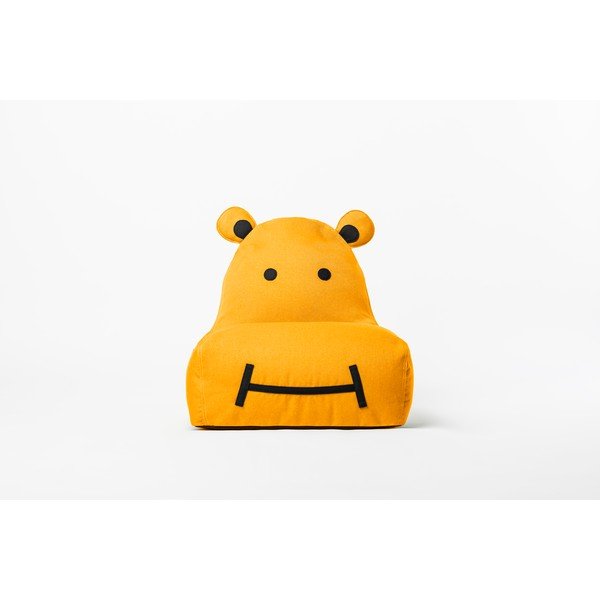 Hořčicově žlutý dětský sedací vak The Brooklyn Kids Hippo-image-1