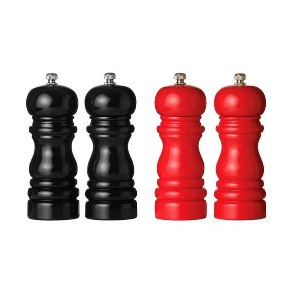 Sada 2 dřevěných mlýnků na pepř a sůl v červené barvě Premier Housewares-image-1