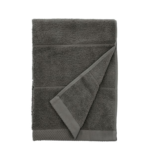 Tmavě šedý froté bavlněný ručník 50x100 cm Line – Södahl