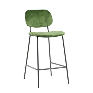 Zelená sametová barová židle 92 cm Emma – Light & Living