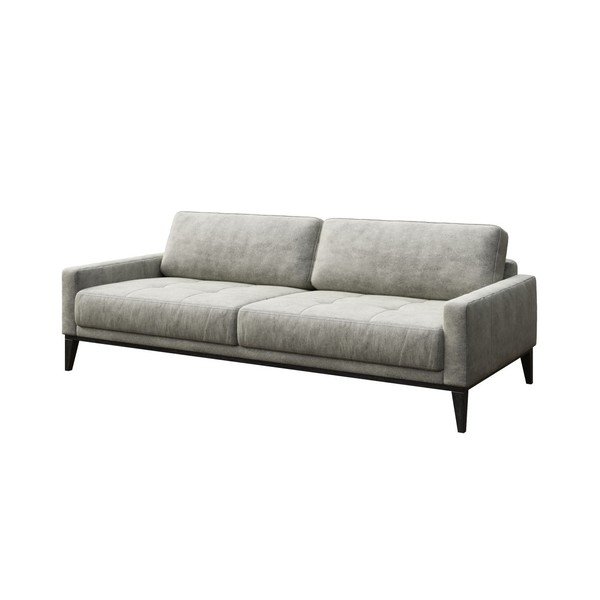 Šedá pohovka z imitace kůže MESONICA Musso Tufted, 210 cm-image-2