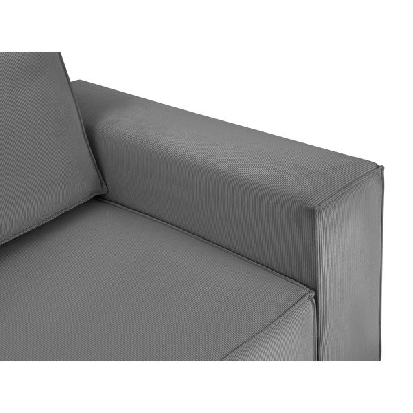 Tmavě šedá manšestrová rozkládací pohovka Mazzini Sofas Azalea-image-1