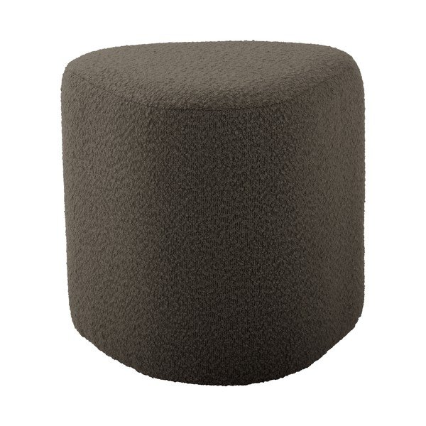 Šedý/hnědý taburet z textilie bouclé Ada – Leitmotiv-image-2