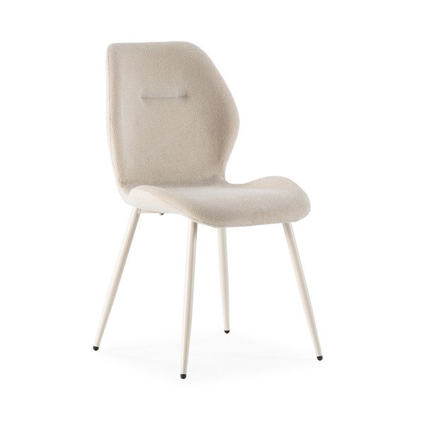 Krémové čalouněné jídelní židle v sadě 4 ks Ansu – Marckeric