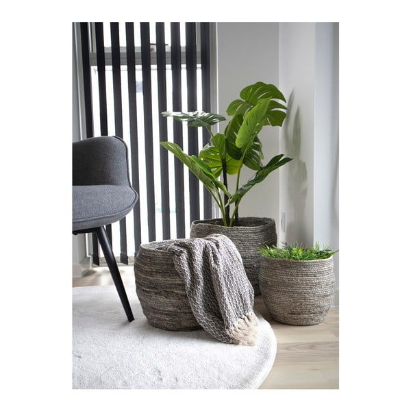Sada 3 košíků z kukuřičných listů House Nordic Tivoli-image-1