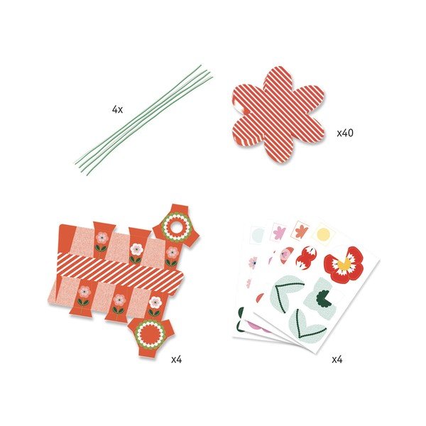 Set pro výrobu 4 designových květin Djeco-image-2