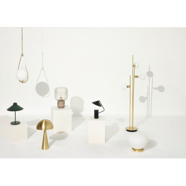 Hnědá stolní lampa se skleněným stínidlem (výška 42 cm) Pirum – Hübsch-image-3