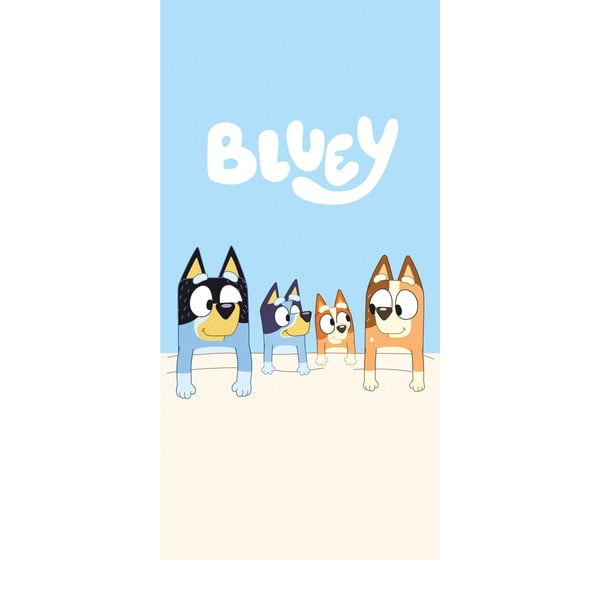 Modro-béžová bavlněná dětská osuška 70x140 cm Bluey – Jerry Fabrics