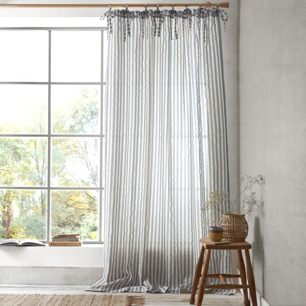 Modrá záclona 140x183 cm Zanzibar Stripe – Pineapple Elephant-image-1