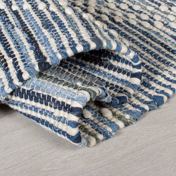 Modrý bavlněný koberec Flair Rugs Lissie, 120 x 170 cm-image-1