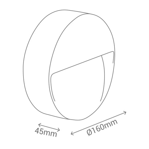 Tmavě šedé kruhové nástěnné svítidlo SULION Kamal, ø 15 cm-image-2